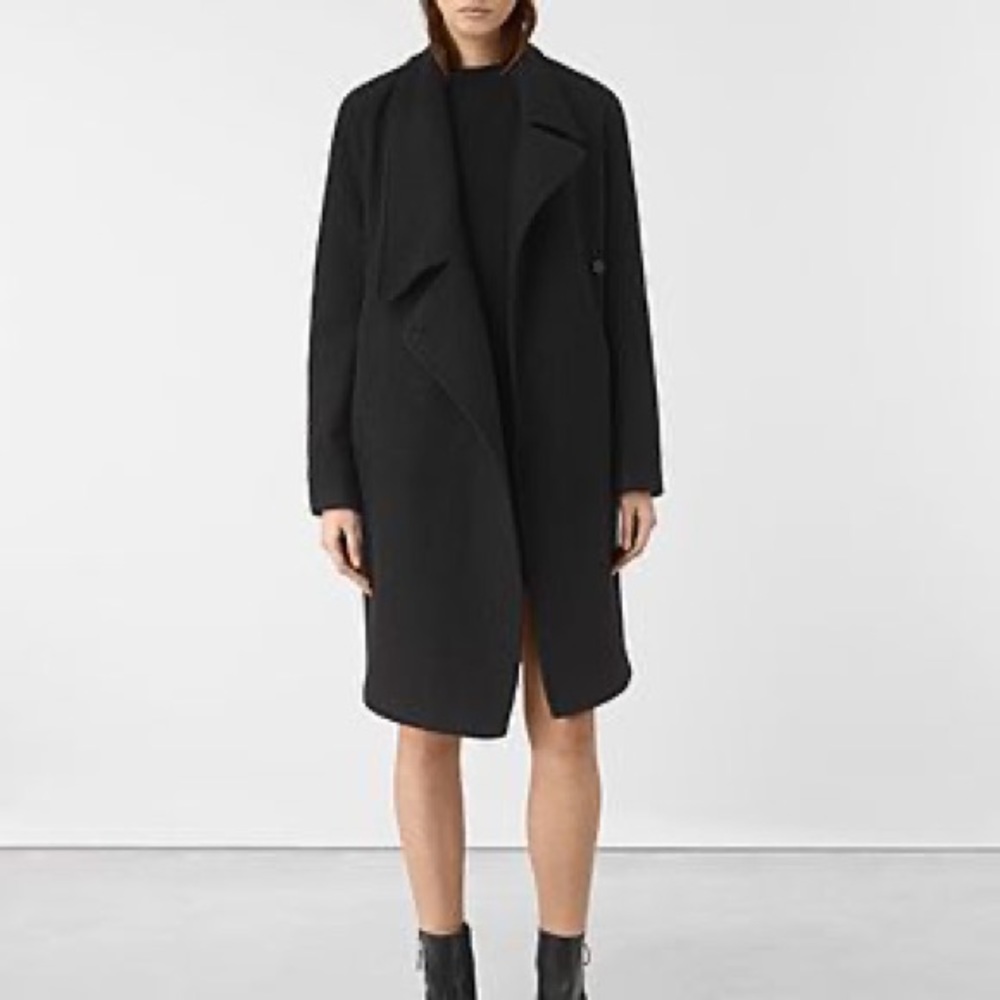 All Saints Ellis Coat in Black